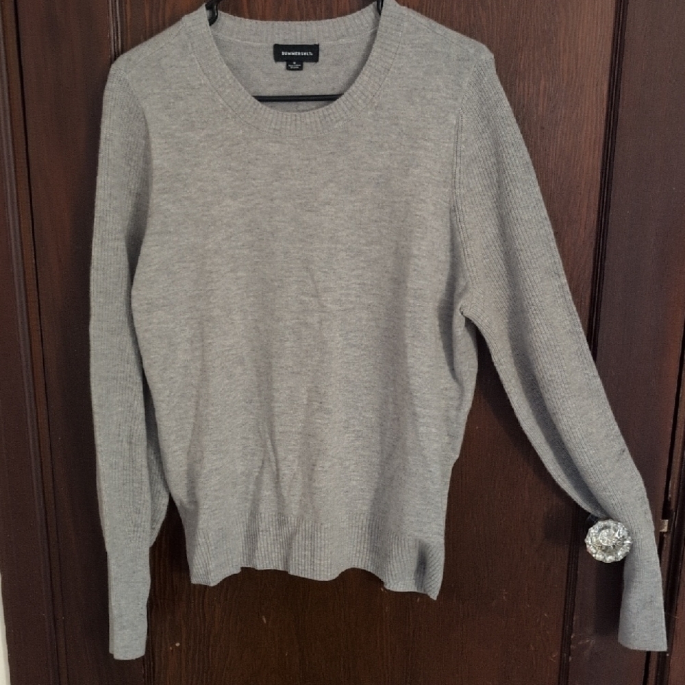 Summersalt Light Gray Extra Fine Merino Wool & Cashmere Sweater Size Medium